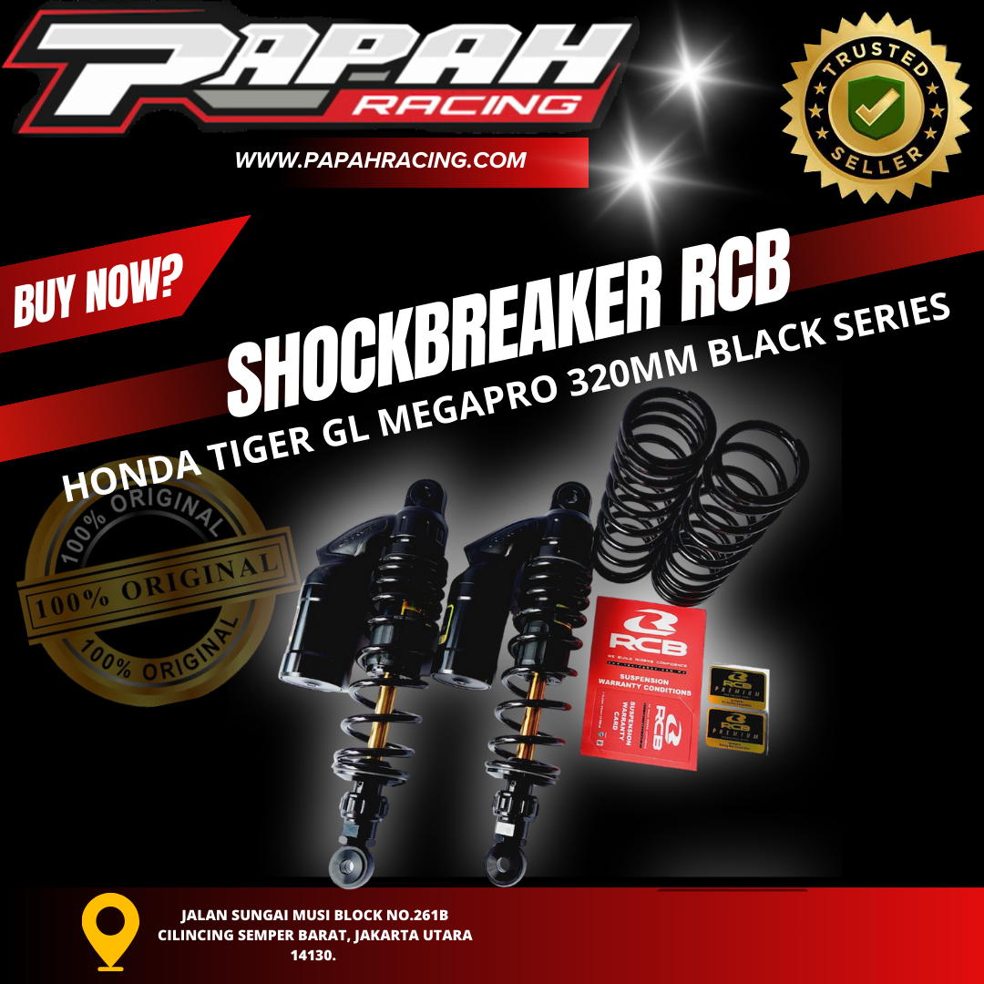 SHOCKBREAKER RCB HONDA TIGER GL MEGAPRO 320MM BLACK SERIES